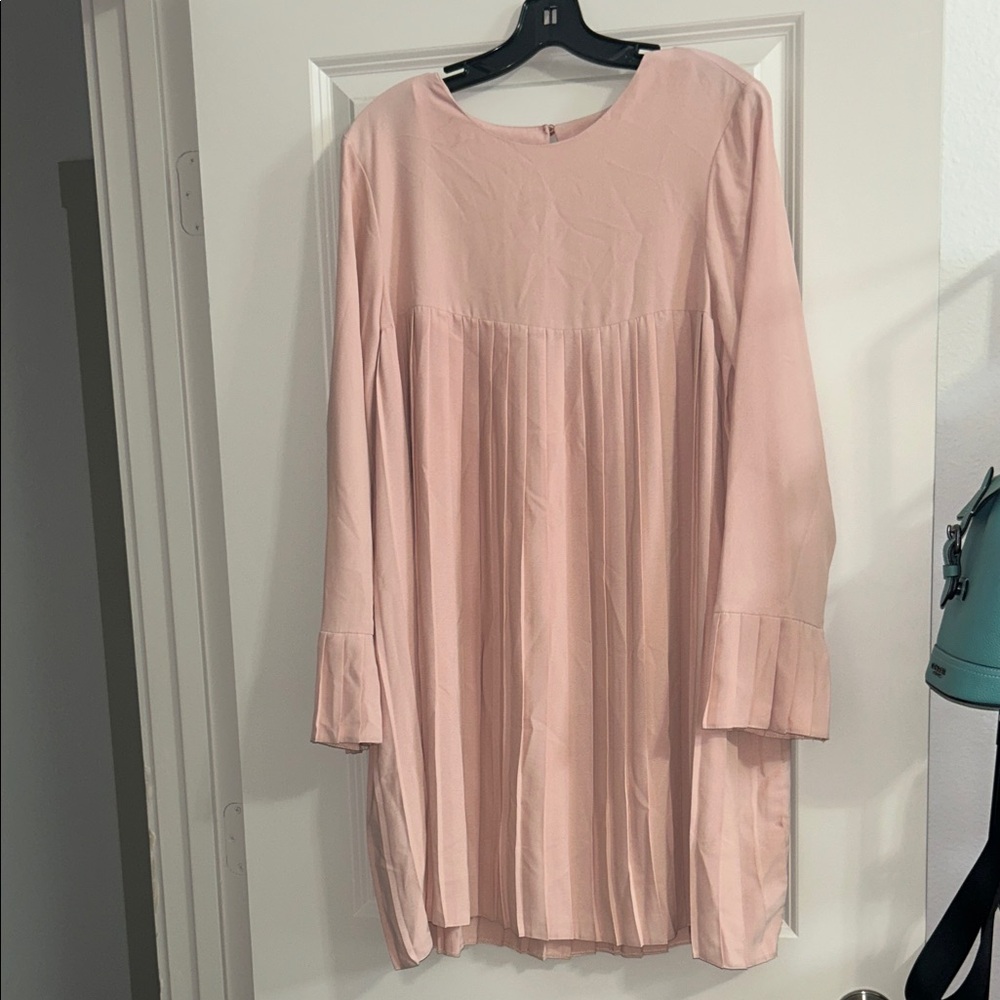 ASOS Elegant Pink Pleated Dress